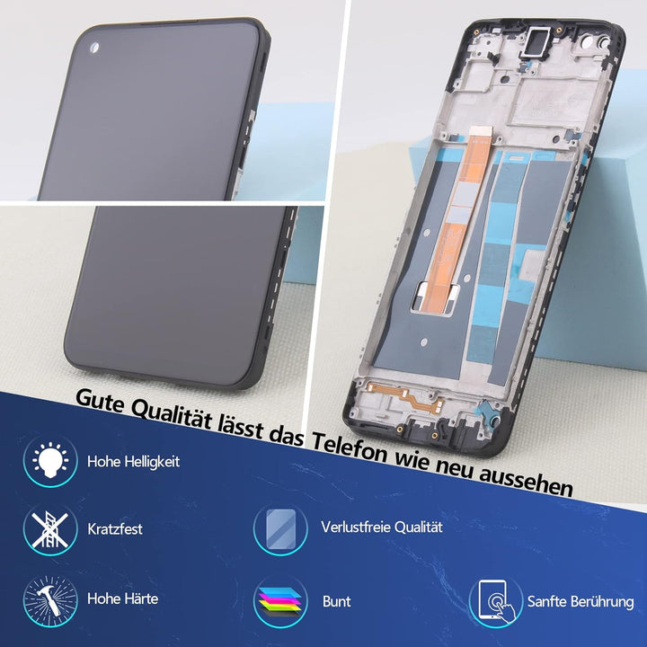 RongZy Kompatibel mit Oppo A72 CPH2067 Ersatz Bildschirm LCD Display und Touchscreen-Digitizer mit W
