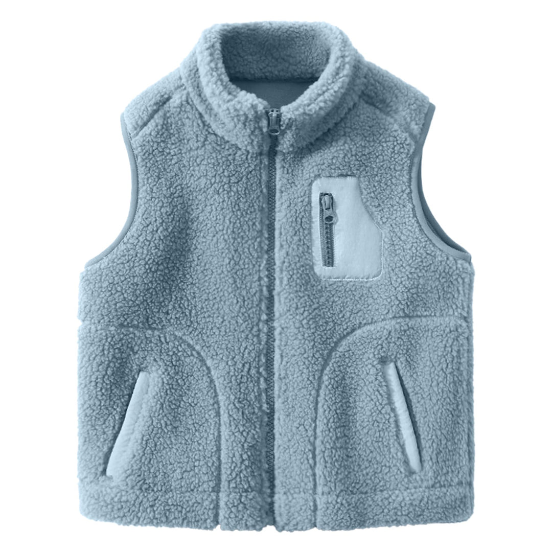 Kleinkind Kinder Polarfleece Weste Verdicken Kinder Stehkragen Reissverschluss Ärmellose Jacke Elter