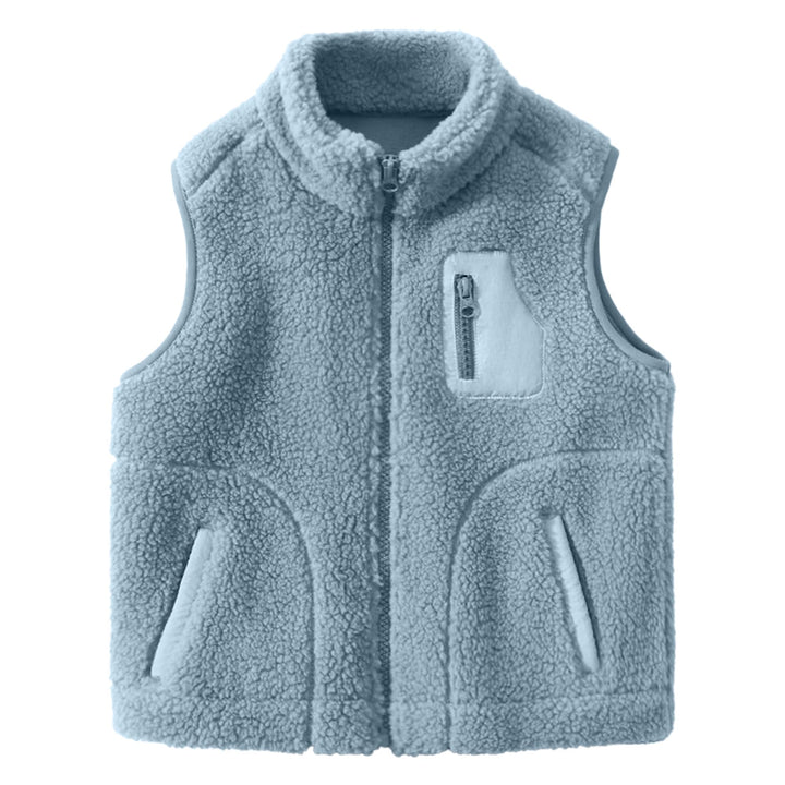 Kleinkind Kinder Polarfleece Weste Verdicken Kinder Stehkragen Reissverschluss Ärmellose Jacke Elter