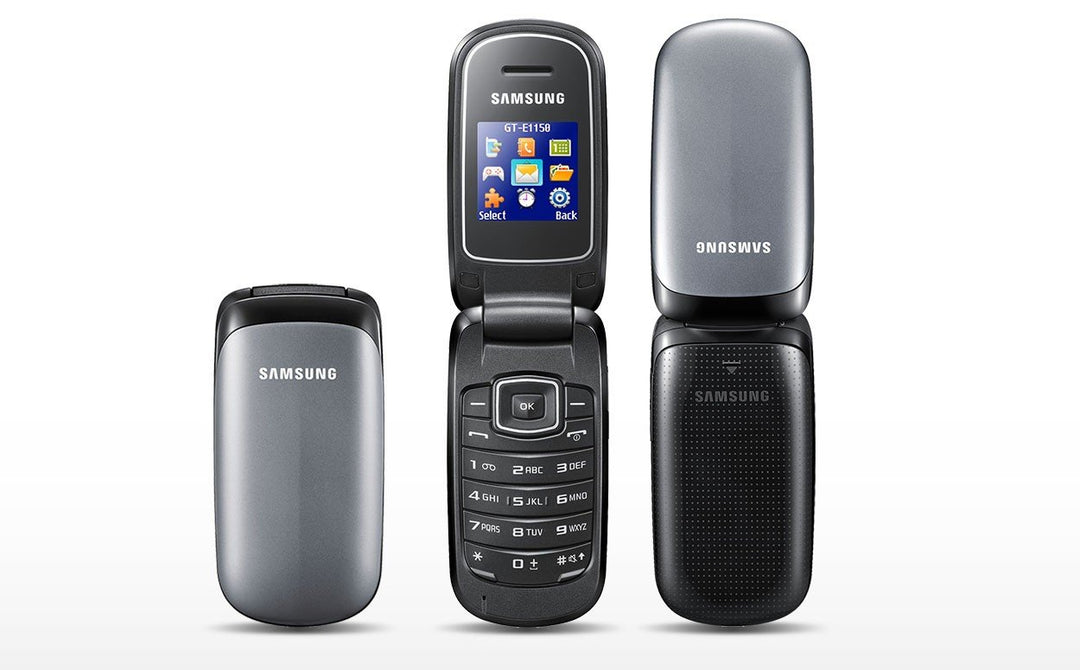 Samsung E1150 Argent Klapphandy (3,6 cm (1,4 Zoll) Display) Titanium silber