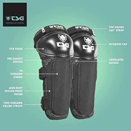 TSG Elbogenschoner Youth Elbow XS Schwarz, XS Schwarz