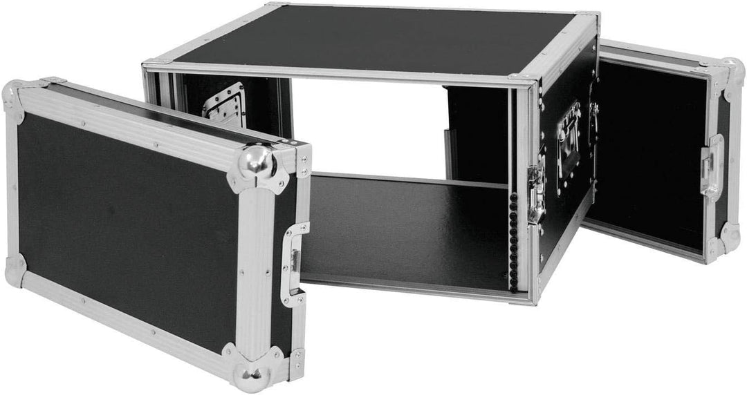 ROADINGER Verstärkerrack PR-2, 6HE, 47cm tief | Flightcase für 483-mm-Geräte (19") | mit mehrschicht