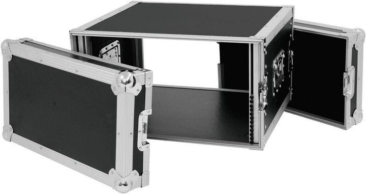 ROADINGER Verstärkerrack PR-2, 6HE, 47cm tief | Flightcase für 483-mm-Geräte (19") | mit mehrschicht