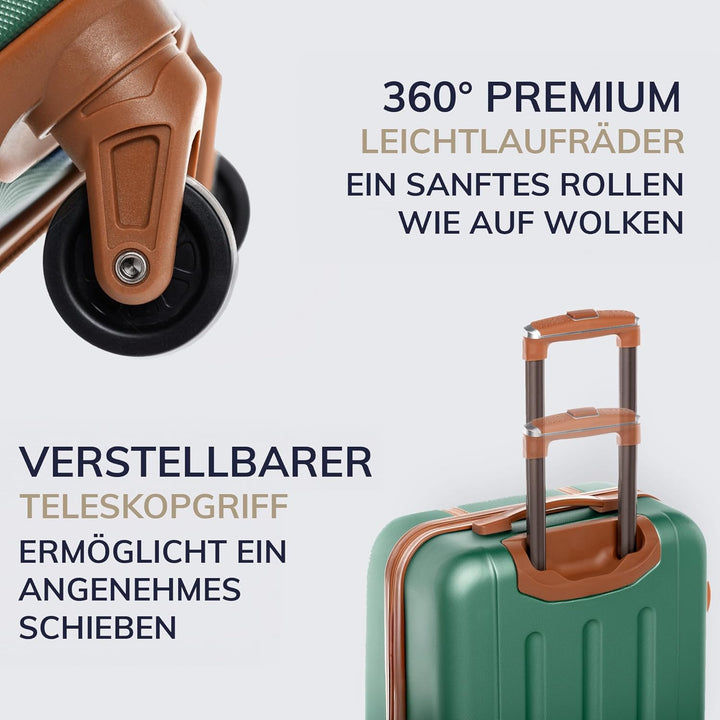 FERGÉ Kofferset 3 teilig Hartschale Milano Reisekoffer Trolley-Set (Handgepäck, L, XL) 3er Set Harts