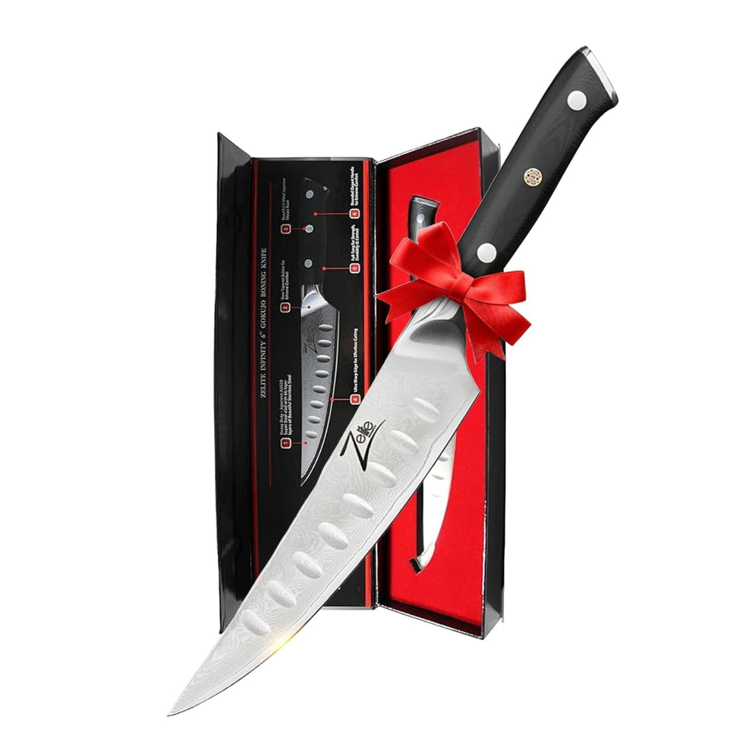 Zelite Infinity Ausbein- und Filetiermesser 15cm - Alpha-Royal-Serie Küchenmesser – Damastmesser aus