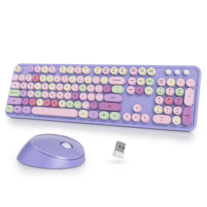 Niedlich Kabellose Tastatur und Maus, Amerikanisch QWERTY,104 Schreibmaschinentastatur in Voller Grö