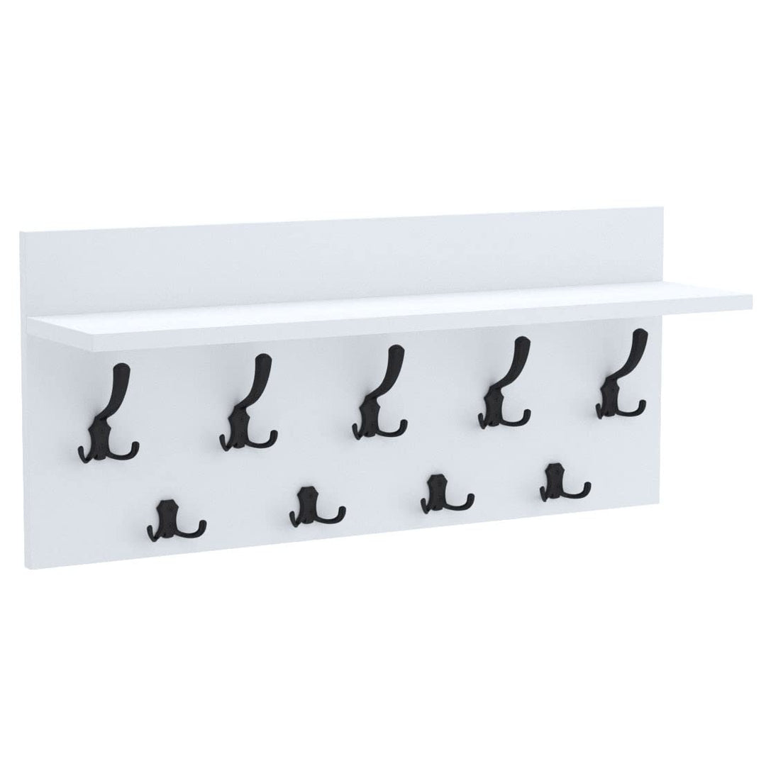 AKKE 40x90 | VERTI Garderobenpaneel Wandgarderobe Garderobe Wandpaneel Kleiderstange SCHWARZ | WEISS
