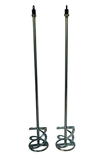 2 x Wendelrührer Rührer Mörtelrührer Rührquirl 120 x 750 mm mit Gewinde M14 Anschluss für Rührwerke
