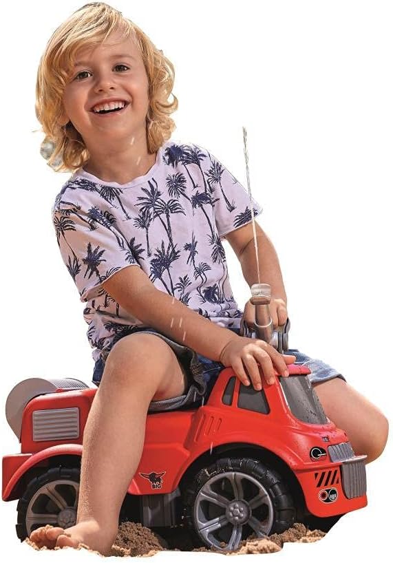 BIG - Power-Worker Maxi Firetruck - grosses Spielzeug Auto mit Wasserspritze, Reifen aus Softmateria