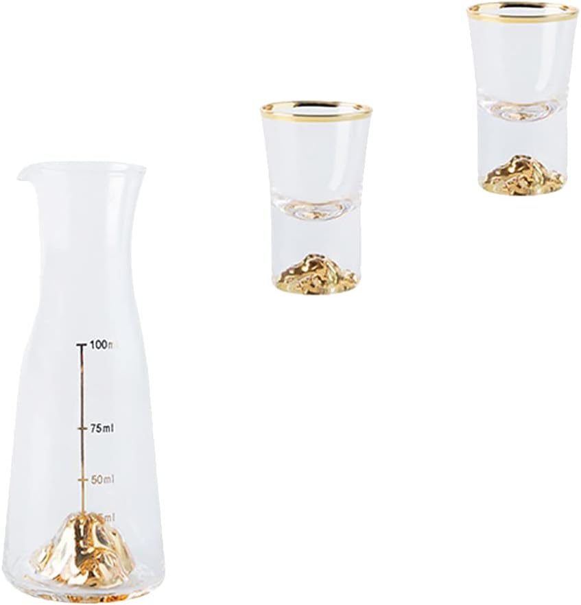 BESPORTBLE 1 Satz Weissweinglas-trennkrug Japanisch Sake-Flasche Aus Glas Sake-ochoko-tassen Keramik