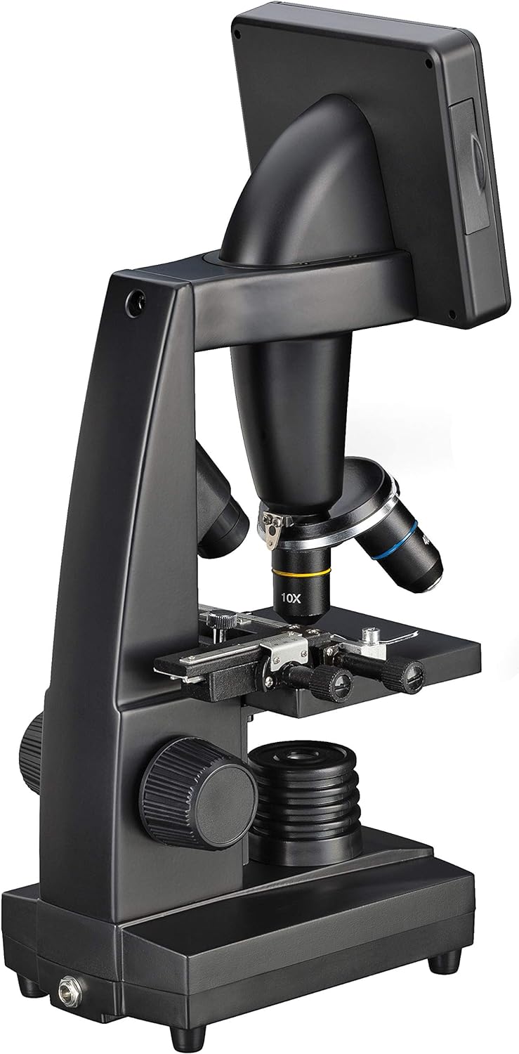 Bresser Durchlicht und Auflicht LCD-Mikroskop 50x-500x, (2000x digital), 5 Megapixel Sensor und 8,9