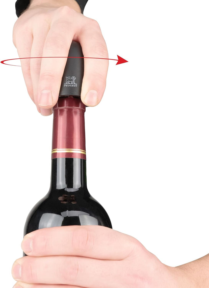 PEUGEOT - Elis Touch - Elektrischer, wiederaufladbarer Korkenzieher aus Edelstahl und ABS + Ladestat