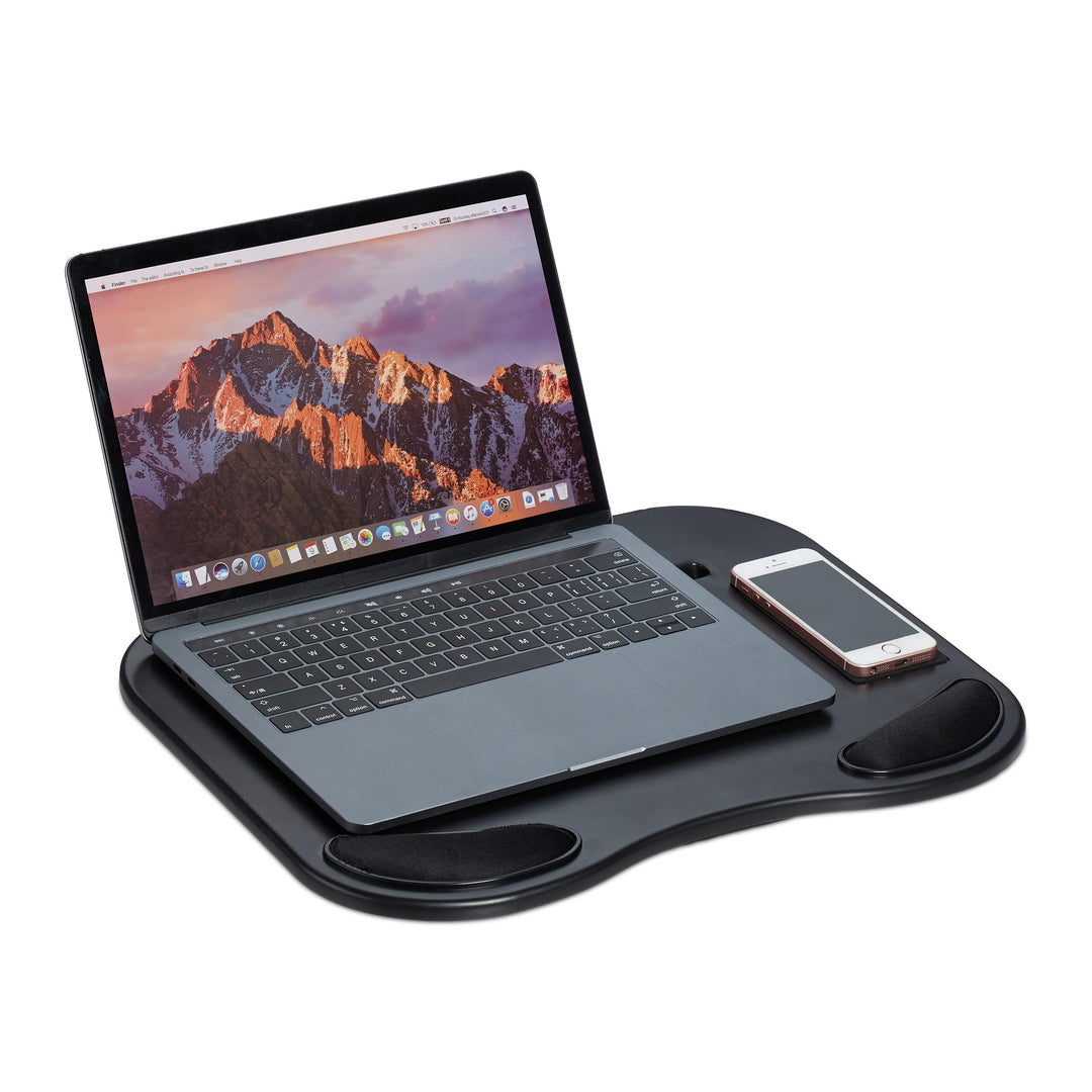 Relaxdays Kniekissen Laptop, Handpolster, Handy-Ablage, Knietablett ergonomisch, für Tablet 11 Zoll,
