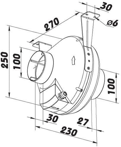 Rohrventilator dalap® Turbine P 100