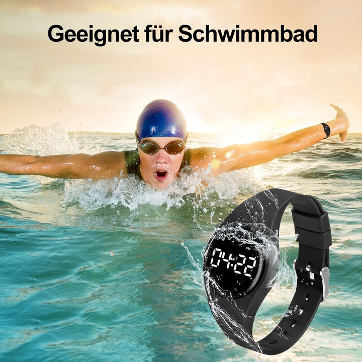 LEBEXY Schrittzähler Uhr Einfach Pedometer Ohne Bluetooth/Ohne App/Ohne Handy | Fitness Armband Trac