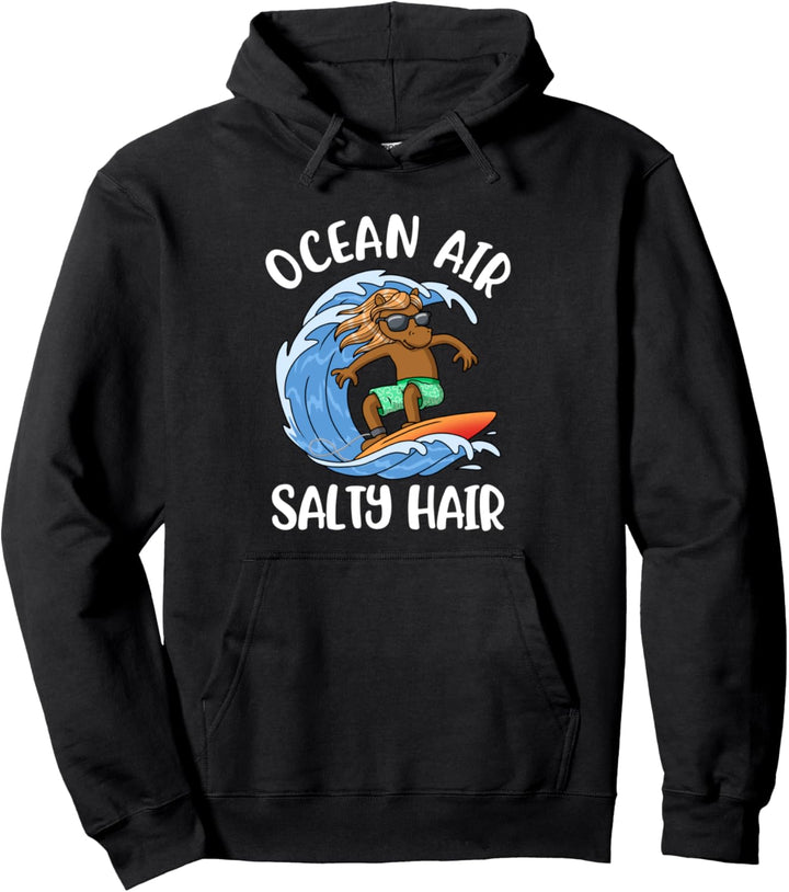 Ocean Air Salty Hair Strand Pullover Hoodie