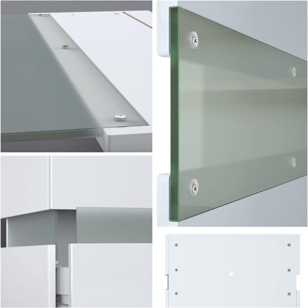Vladon Nachttisch Flow, Nachttischschrank mit Schublade, Schwarz Hochglanz/Schwarz Hochglanz (60 x 4