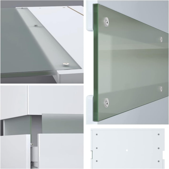 Vladon Nachttisch Flow, Nachttischschrank mit Schublade, Schwarz Hochglanz/Schwarz Hochglanz (60 x 4