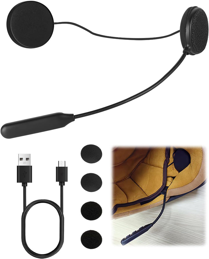 Bluetooth-Headset für Motorradhelm, Bluetooth-Kopfhörer mit 16 Std. Akkulaufzeit, Freisprecheinricht