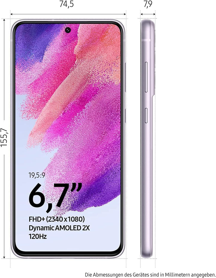 Samsung Galaxy S21 FE 5G Smartphone ohne Vertag, 6.4 Zoll Dynamic AMOLED Display, 4.500 mAh Akku, An
