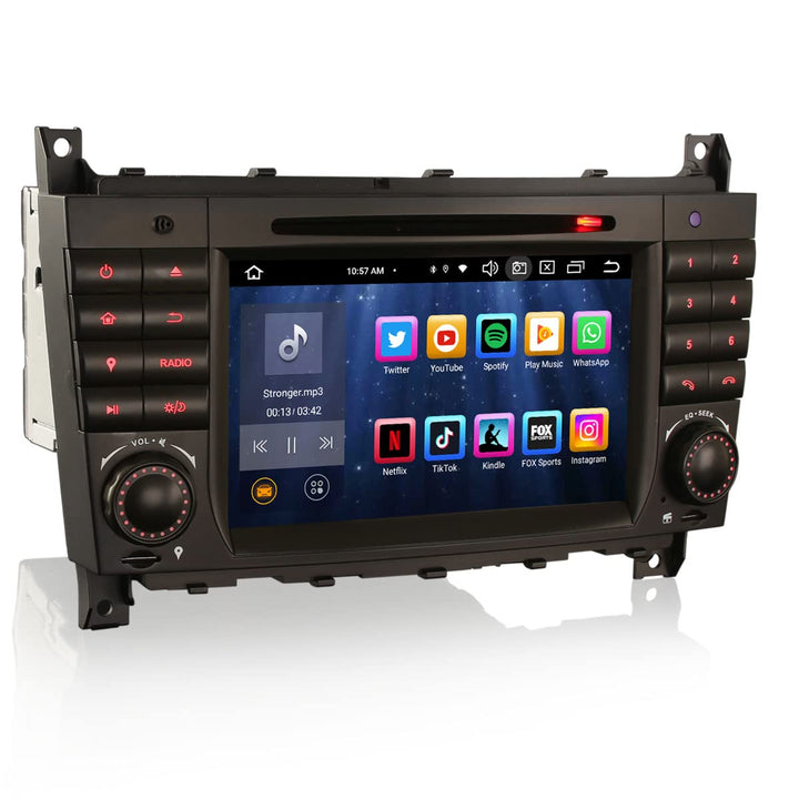 Erisin Android 14 8-Kern 7 Zoll Autoradio Mit GPS Navi für Mercedes Benz C/CLK/CLC Klasse W203 W209