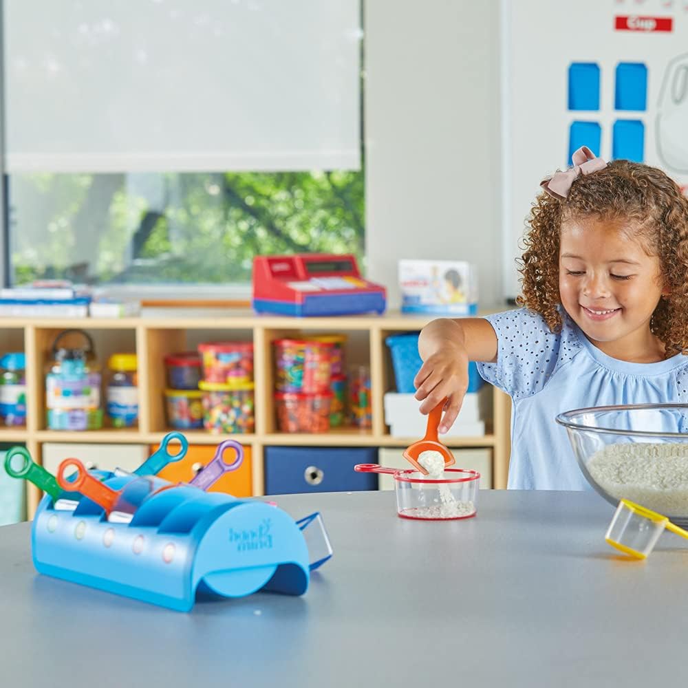 Learning Resources Rainbow Fraction Messbecher Satz von 9 Fraktionen Manipulative, Kinder Messbecher