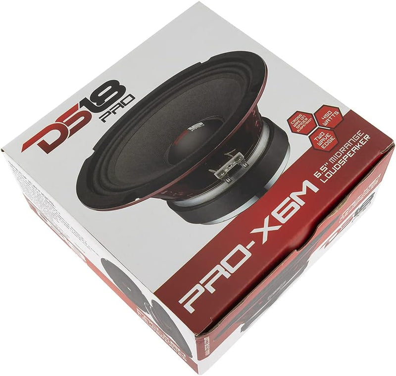 DS18 PRO-X6M Auto-Mitteltöner, 16,5 cm (16,5 cm), 450 W, 8 Ohm, Bass-Lautsprecher 16,5 cm Klassisch,