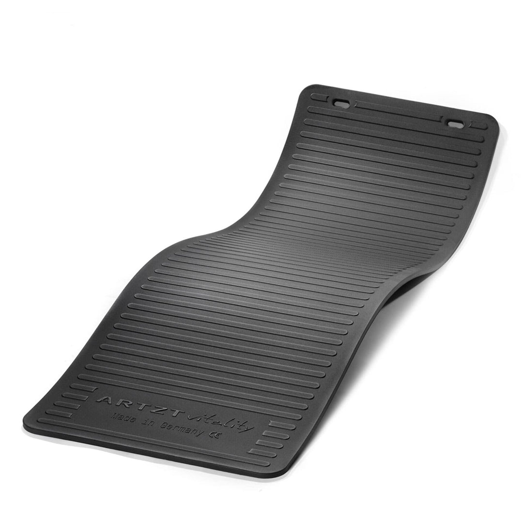 Fitnessmatte, 140 x 60 x 1 cm Schwarz, Schwarz