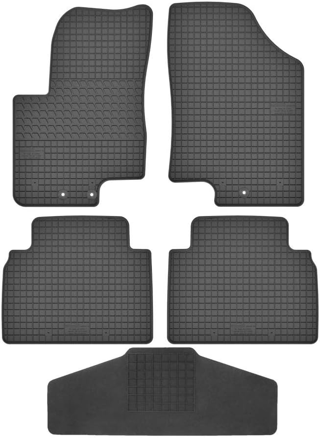 Fussmatten Vorne, Hinten + Tunnel Matte 5er Set für Kia Venga 2010-2019 Gummi Gumimatten Vorne, Hint