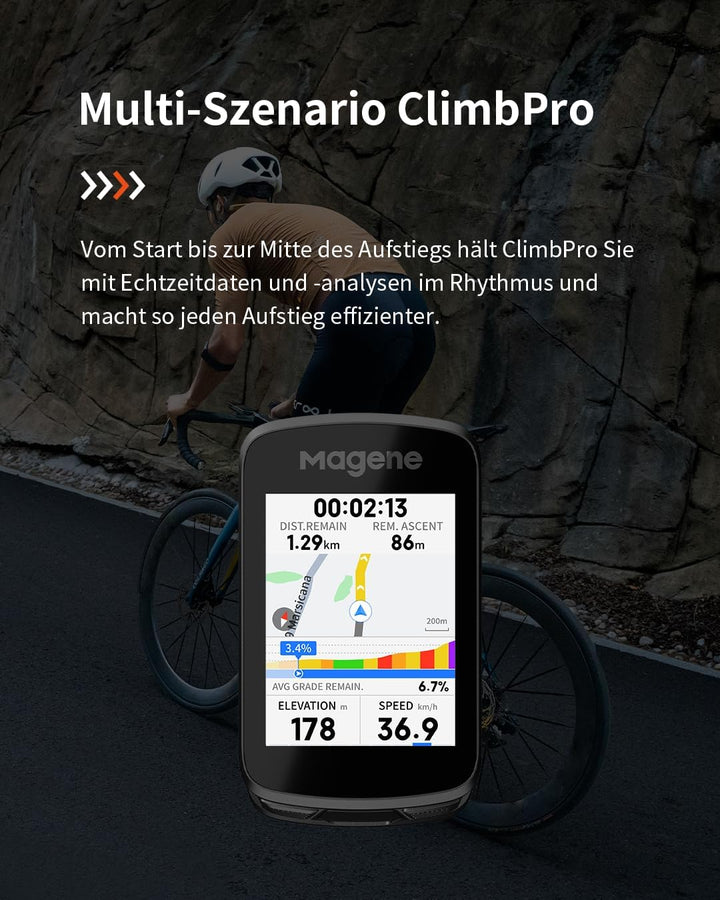 Magene C606 Pro GPS-Fahrradcomputer, Kartennavigation, Multi-Szenario ClimbPro, 2,8-Zoll-Farb-Touchs