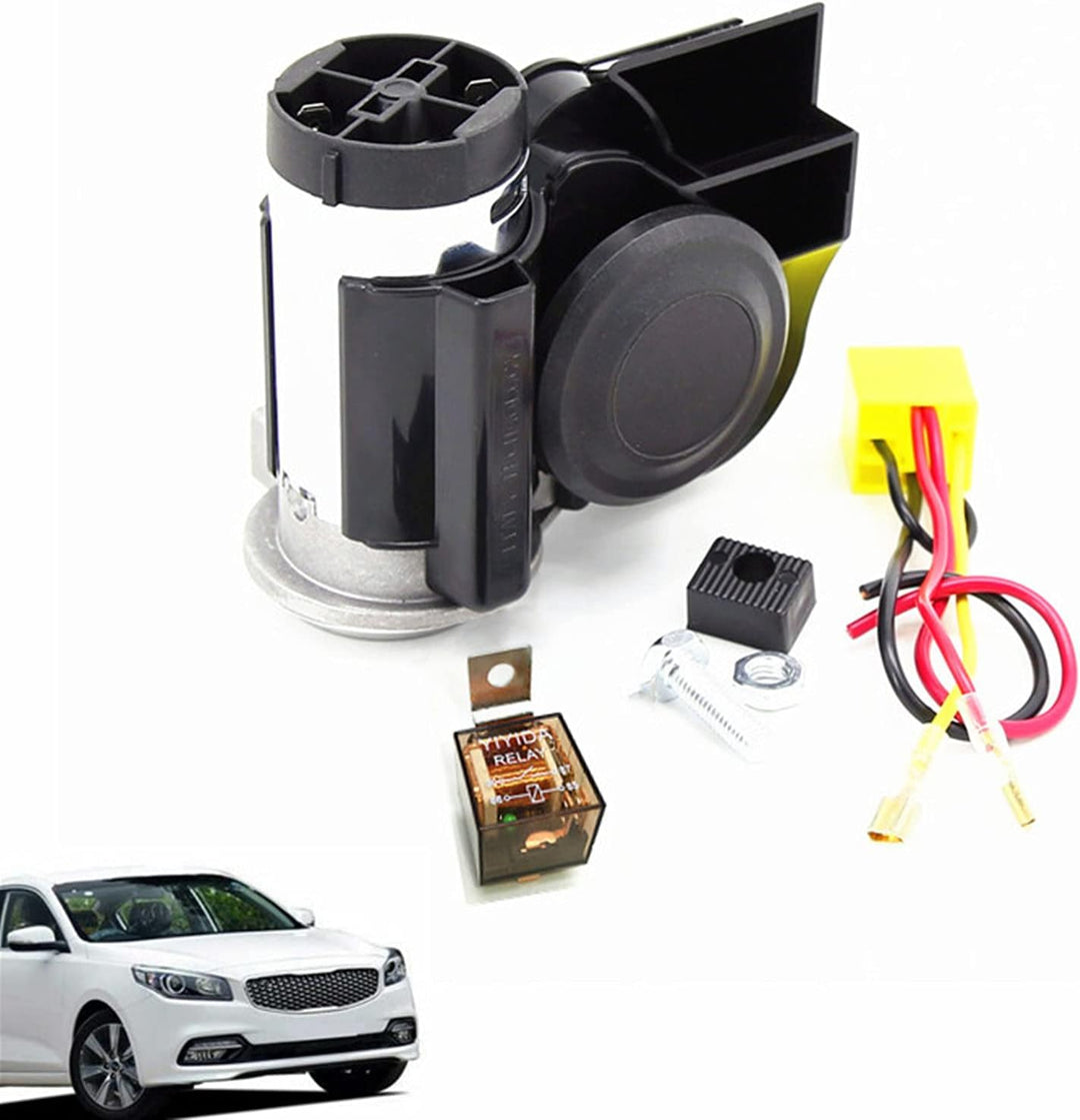YIYIDA Auto air horn 135DB dual trompete super laute schnecke elektrische pumpe sirene, chrom zink a