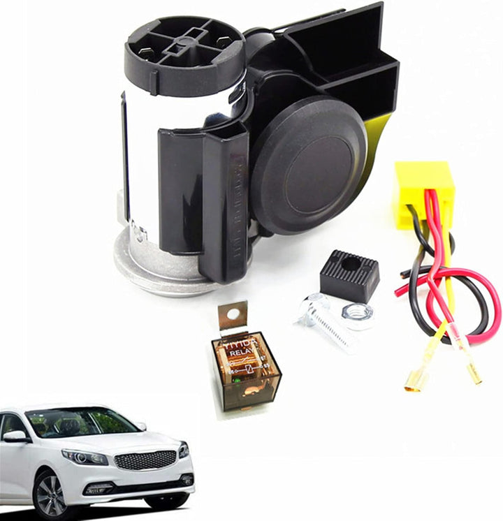 YIYIDA Auto air horn 135DB dual trompete super laute schnecke elektrische pumpe sirene, chrom zink a
