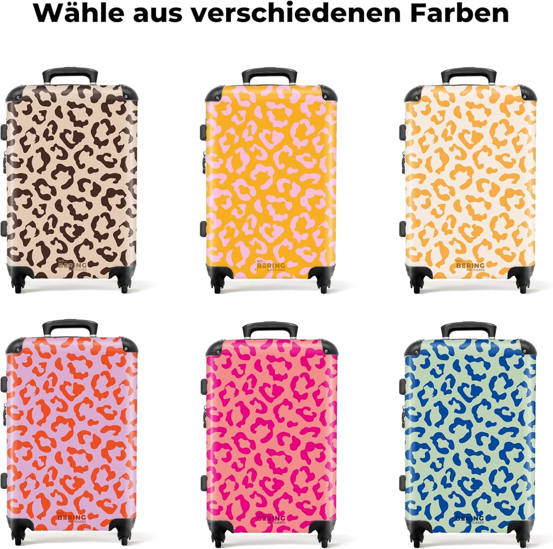 NoBoringSuitcases.com® Reisekoffer 67cm 72L Personalisiert - Grosser Hartschalenkoffer mit Rollen, L