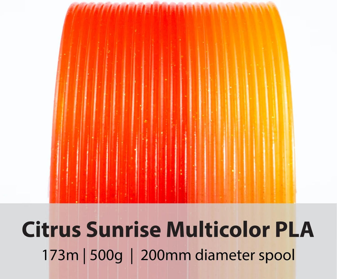 Citrus Sunrise Orange Multicolor HT PLA, 1,75 mm, 500 g Spule, Citrus Sunrise Orange