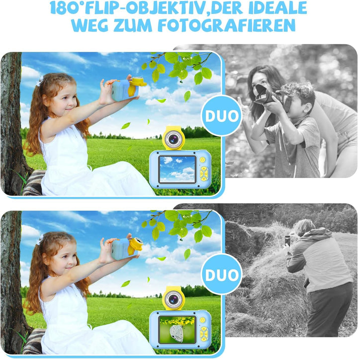 KinderKamera,ARNSSIEN Kinder Kamera,Selfie ,Geschenk für3 4 5 6 7 8 9 10Jahre Mädchen und Junge,2.4i
