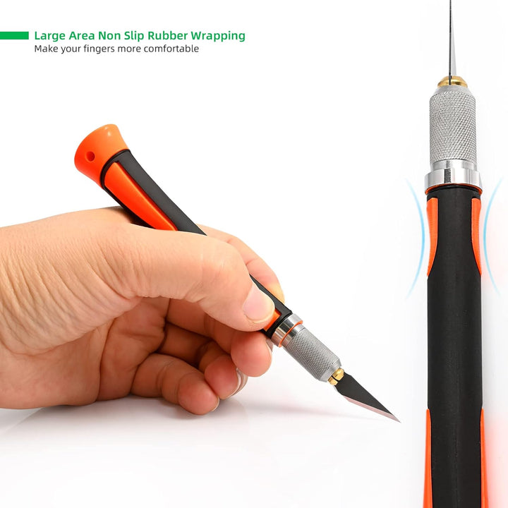 FOSHIO 2 Stück Skalpell Messer Set Bastelmesser SkalpellSet Basteln mit 20 pcs Ersatzklingen und Sch