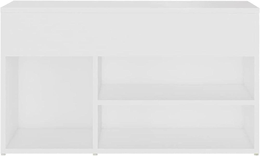 Susany Schuhbank Sitzbank Schuhschrank Schuhablage Schuhaufbewahrung Spanplatte Weiss 80x30x45 cm 80