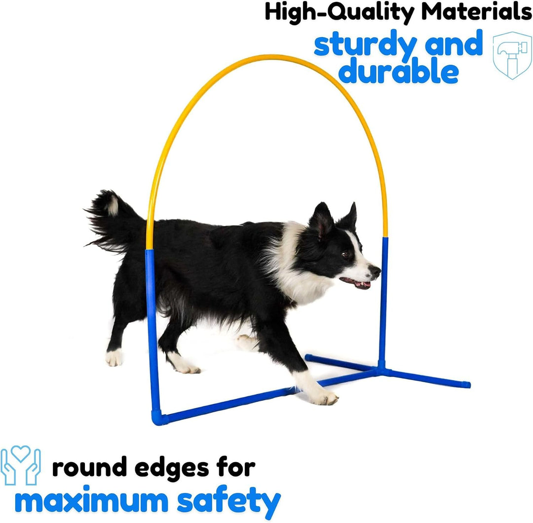 Callieway 6X NADAC Hoopers Agility Hoops - Grosspackung Fun Hoops - Blau - 6er Pack (Mit Mittelstreb