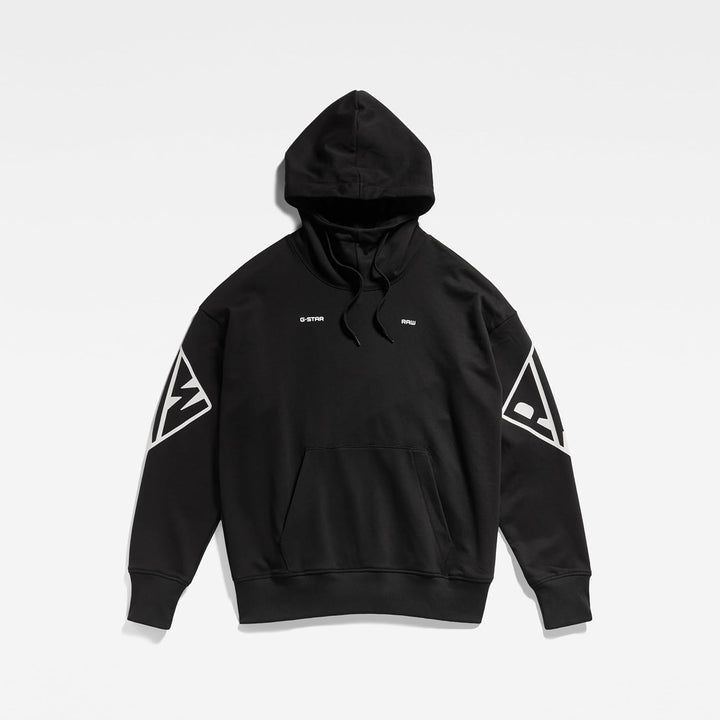G-STAR Herren Sleeve Graphics Oversized Hoodie Sweats XS Schwarz (Dk Black D22321-a613-6484), XS Sch