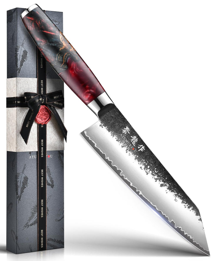 Handgeschmiedetes Japanisches Kochmesser 18cm, Kiritsuke Messer 18 cm, 18 cm