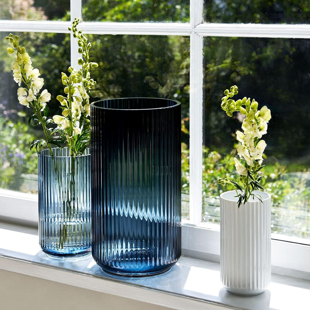 Lyngby Porcelæn Vase H15.5 cm Lyngby aus mundgeblasenem Glas zeitlos, rot H15,5 cm Burgundy, H15,5 c