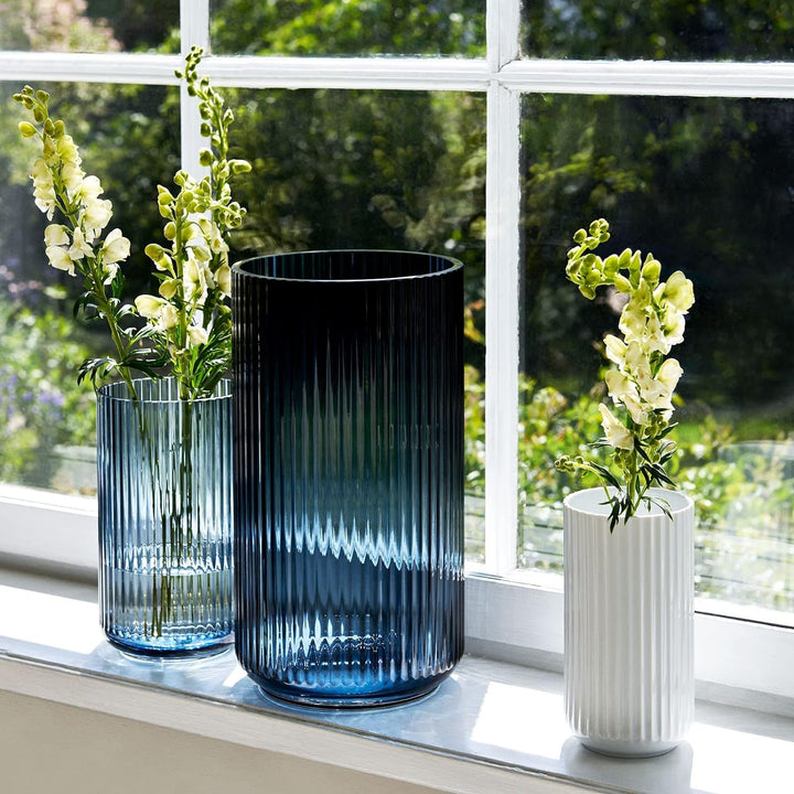Lyngby Porcelæn Vase H15.5 cm Lyngby aus mundgeblasenem Glas zeitlos, rot H15,5 cm Burgundy, H15,5 c