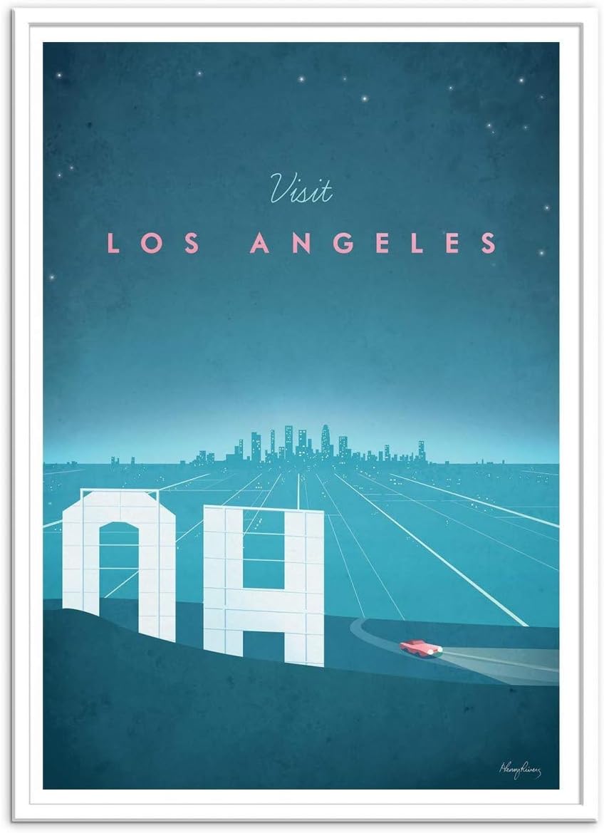 Wall Editions Art-Poster - Visit Los Angeles - Henry Rivers