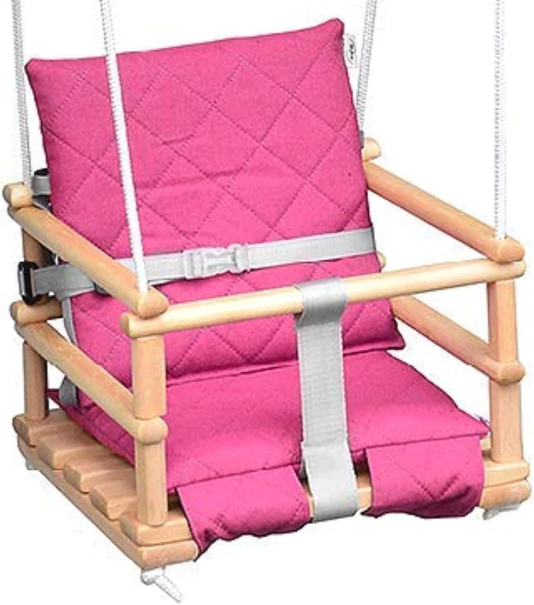 Holz Babyschaukel, Kinderschaukel, Schaukel für Kinder Schaukel 3 in 1 + SICHERHEITSGURT, Kleinkinds