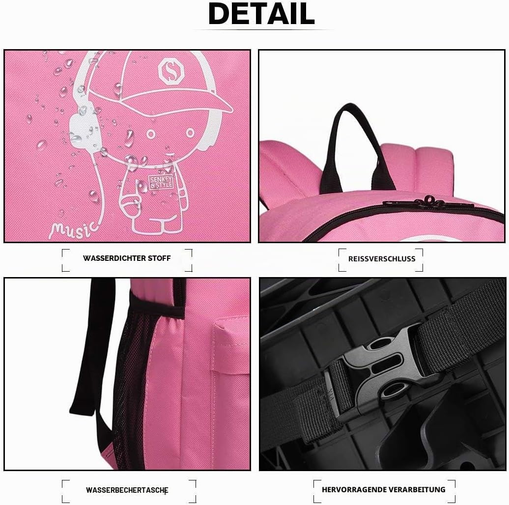 KONO Kinderrucksack Rucksack Backpack Schulrucksack Gepäck Koffer Kabine Rädern Trolley Reise Rädern