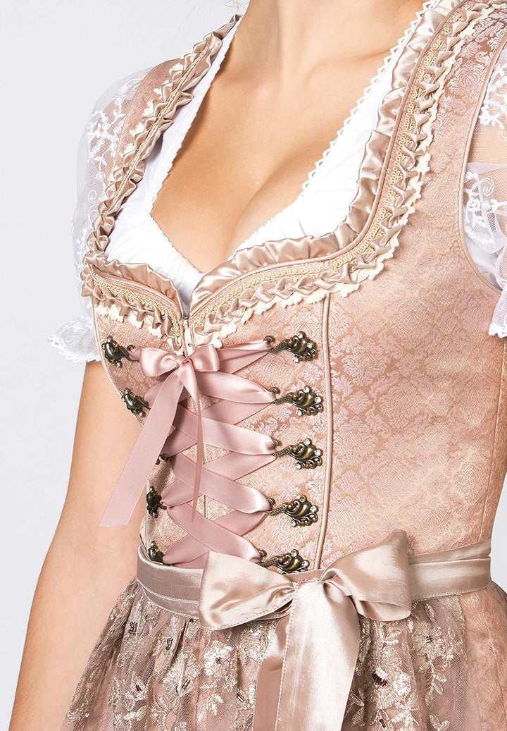 Stockerpoint Damen Lilou Midi Dirndl 40 Altrosa, 40 Altrosa