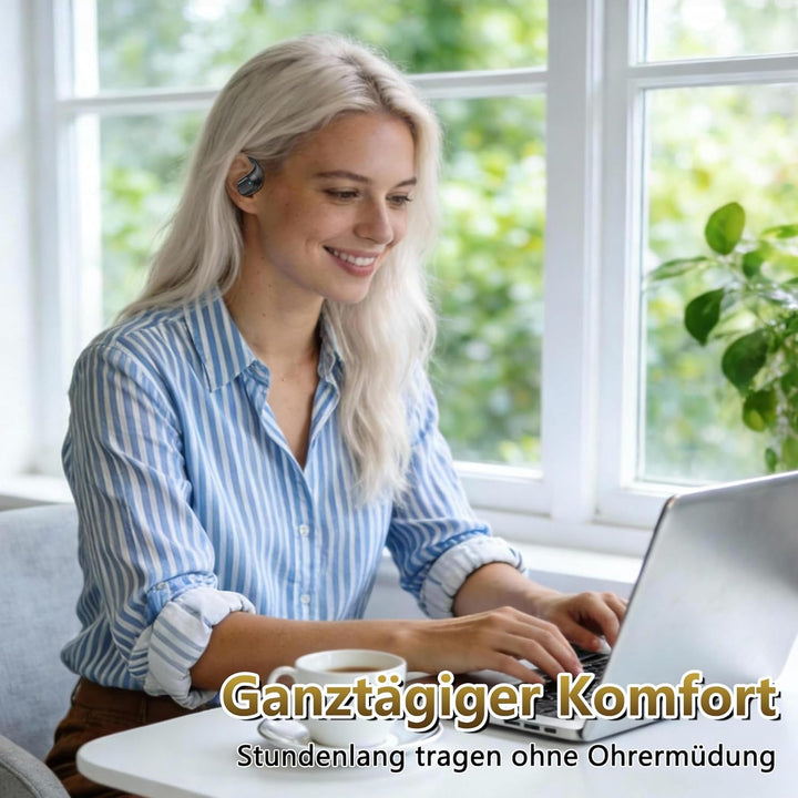 Open-Ear-Kopfhörer, kabelloses Bluetooth-Headset, integriertes Mikrofon, Bequeme Ohrhörer mit weiche
