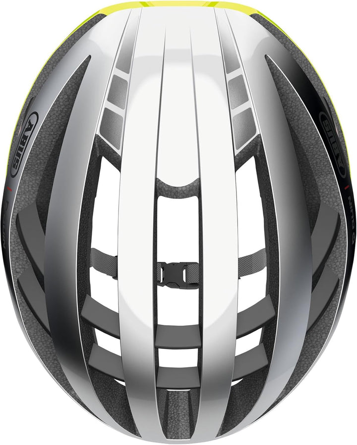 ABUS Rennradhelm Aventor Quin - Smarter Fahrradhelm mit Crash-Erkennung und SOS-Alarm-System - für D