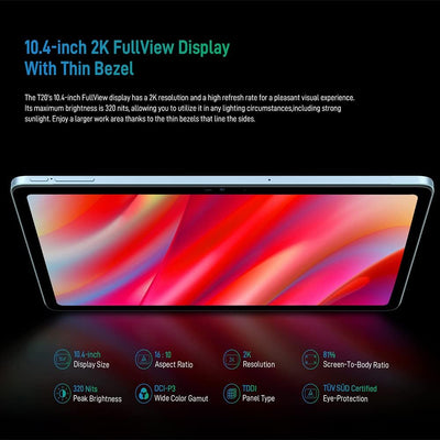 DOOGEE T20 Tablet, 15GB RAM + 256GB ROM (TF 1TB) Octa-Core, Akku 8300mAh, 10.4 2K Vollbildanzeige Po