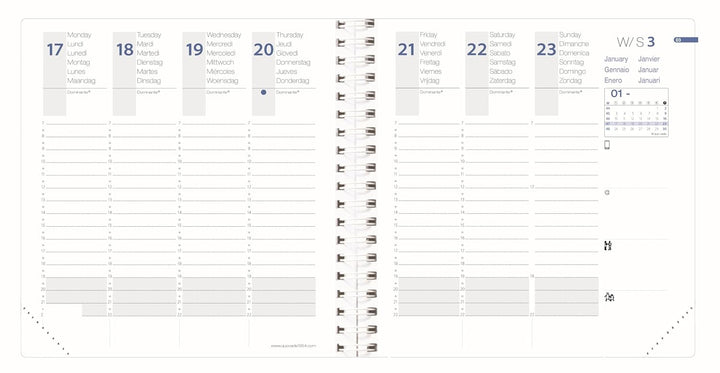 TIME&amp;LIFE Medium vz ML silber El 2027: Kalender im Taschenformat, Spiralbindung
